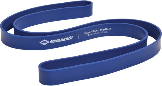 Schildkröt fitness weerstandsband medium 20-30kg premium latex blauw. van Schildkröt-Fitness — afbeelding 3