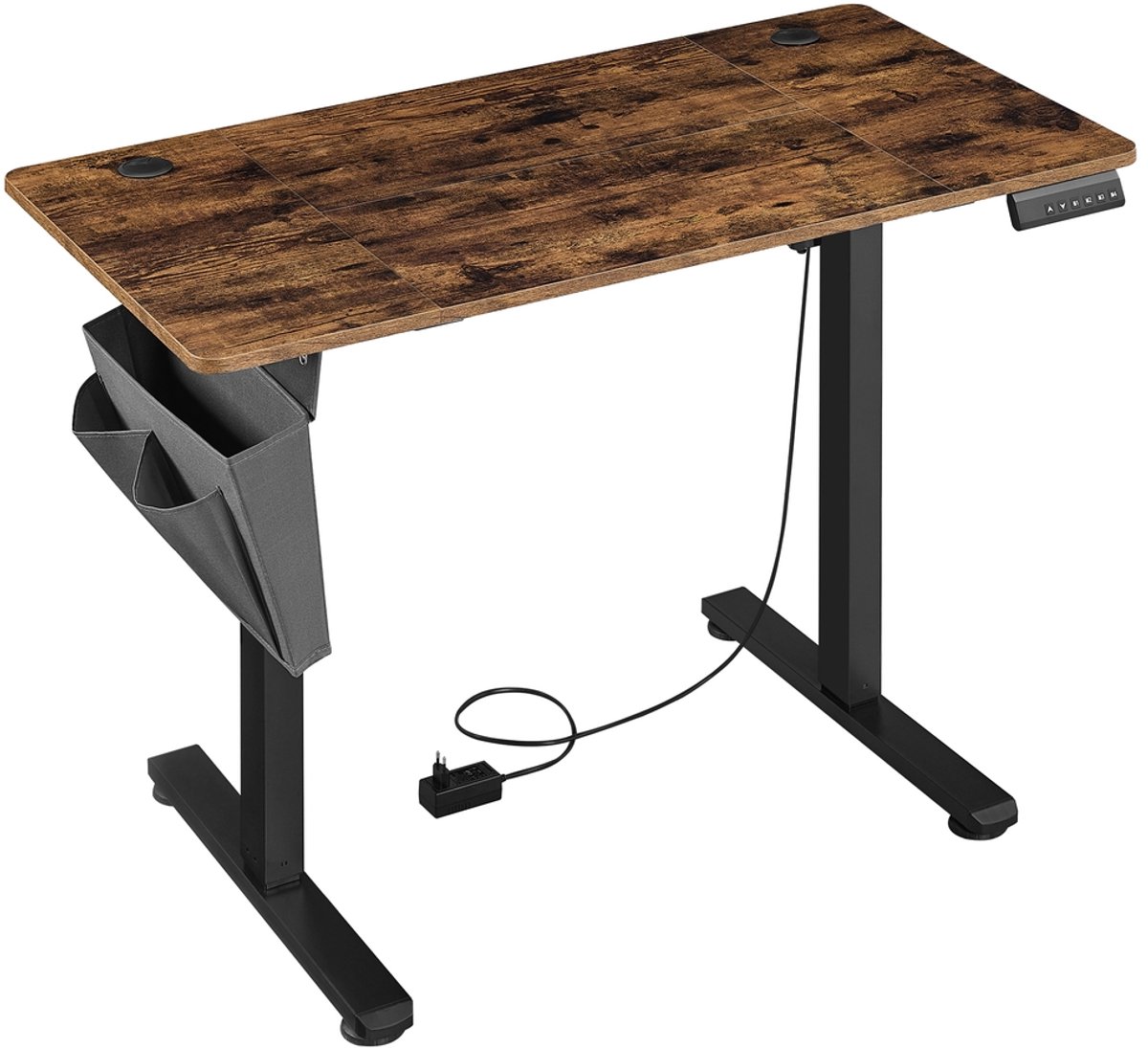 Elektrisch bureau – In hoogte verstelbaar – 120,1 x 60 cm – Met geheugenfunctie voor 4 hoogtes – Cloud White
