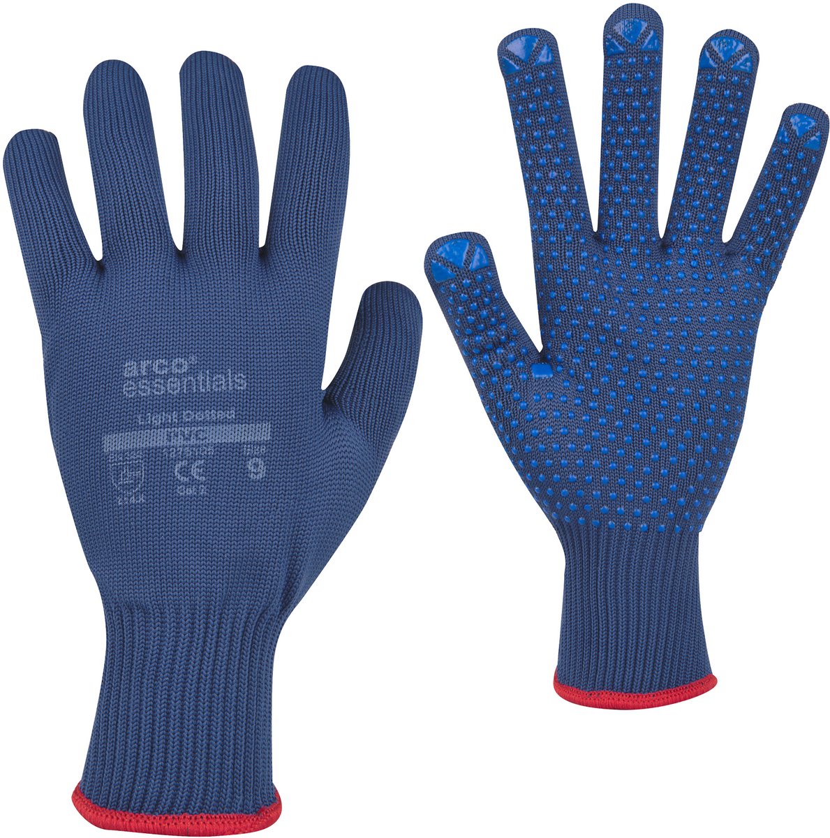 Arco Essentials - Grip Light Werkhandschoenen met PVC-Noppen Blauw - Maat XL