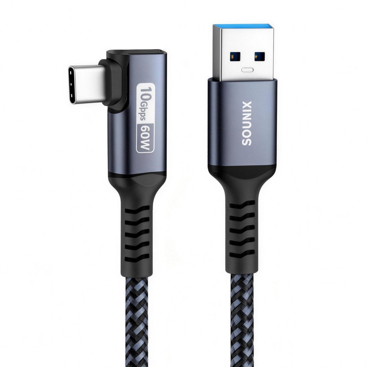 Bol.com Sounix USB C kabel - USB 3.2 naar USB C - 2 Meter - USB C naar USB A - USB 3.2 - Snellader - Oplader - Oplaadkabel - L s... aanbieding