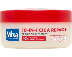 Mixa 10-in-1 Cica Repair+ Ointment herstelondersteunende zalf - Voor een ruwe, droge, gebarsten huid - Verrijkt met glycerine, urea, & allantoïne - 150ml