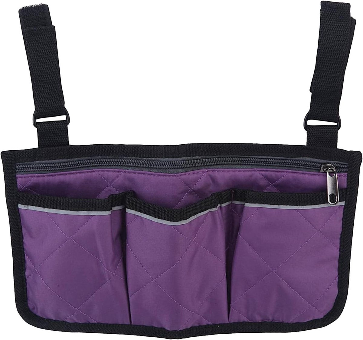 - Rolstoel Zijopbergtas - Waterdicht - Veilige Opbergtas - Reflecterende Strepen - Kinderwagens - Scootmobielen - Rollators - Purper