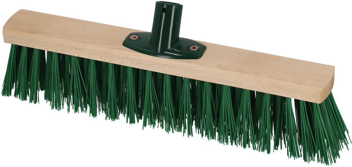 KOTARBAU® Straatbezem, Veegbezem, Tuinbezem, Beukenhout, 40 cm, Groen, Buitenbezem, Harde Veegbezem, Houten Straatbezem, Zonder Steel