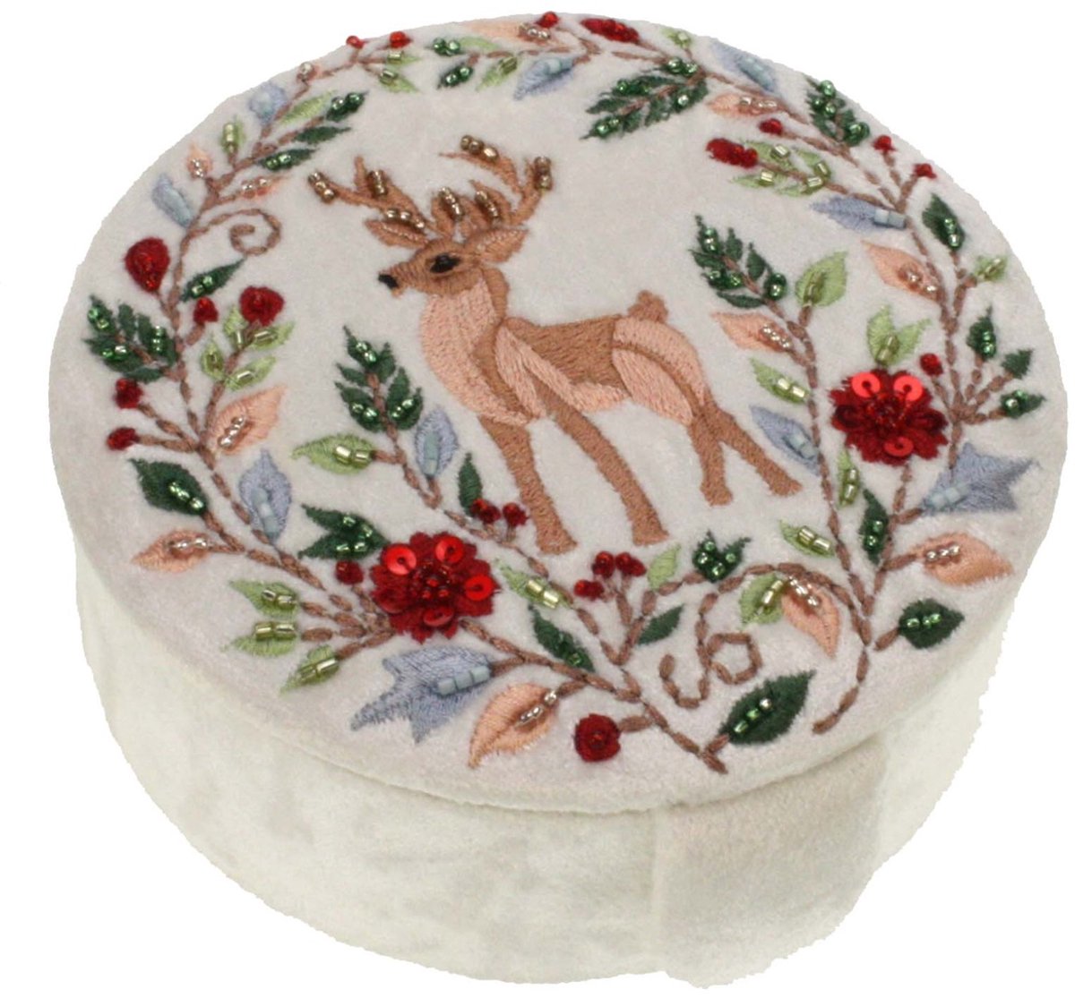 Sieradendoos Hert, wit Ø14cm