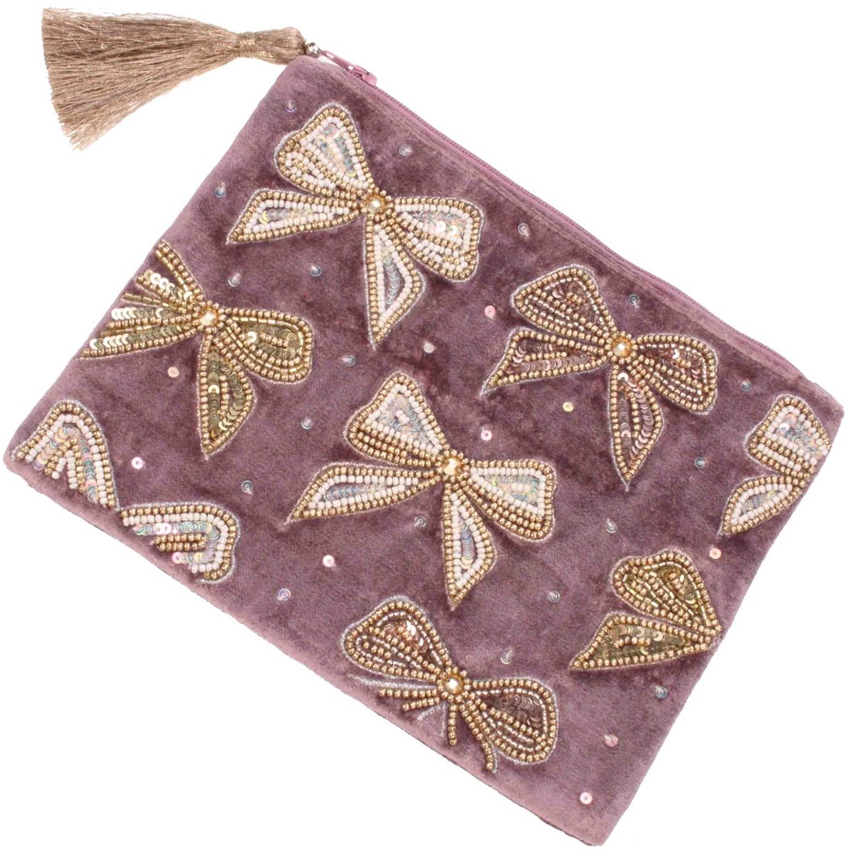 make up Etui Strikjes, paars 15x20cm