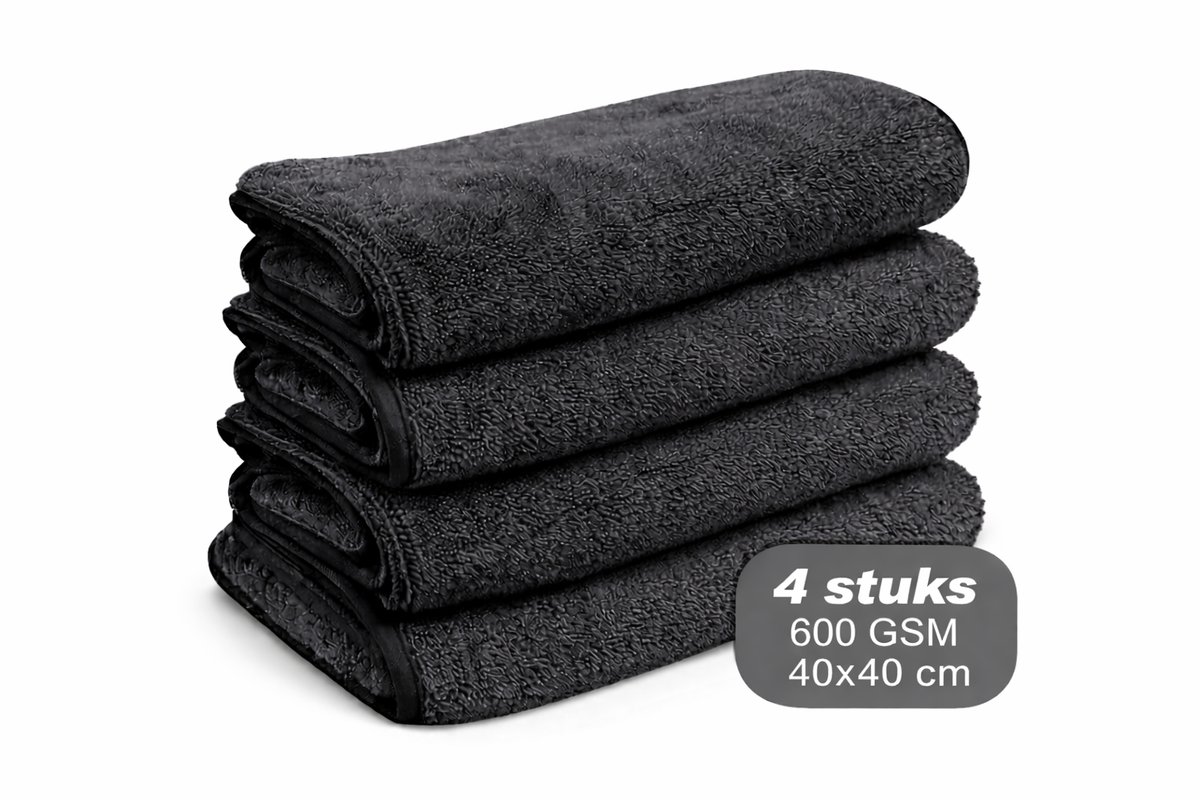 Liviahome 4 stuks- 40x40 cm- Hoge kwaliteit- Badkamer Droogdoek – Droogdoek Badkamer –Microvezel – Super absorberend – Streeploos & Kalkvrij – Voor Badkamer, Keuken, Ramen & Auto- Microvezel doeken- Absorbeert tot 800 ml water- Droogdoek microvezel