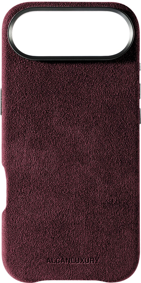 Alcanluxury Alcantara telefoonhoesje geschikt voor Apple iPhone 17 Air - Wine Red