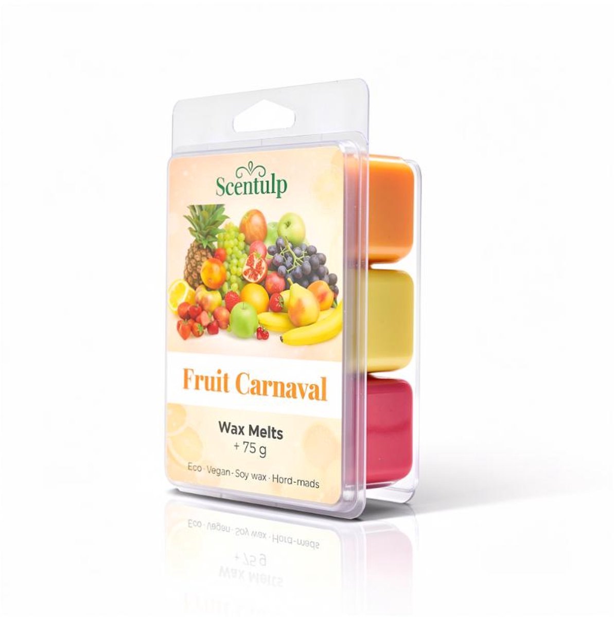 Scentulp - Wax Melts Fruit Carnaval – Fruitige Geur – kubusvormig