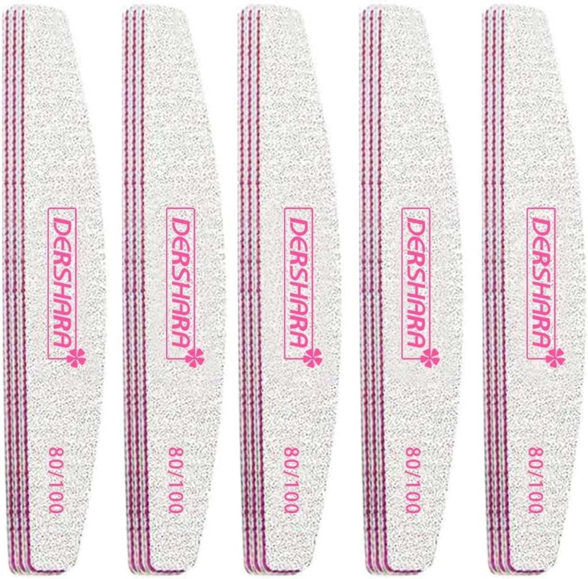 Dubbelzijdige Nagelvijlen Set - 15 Stuks 80/100 Korrel voor Manicure