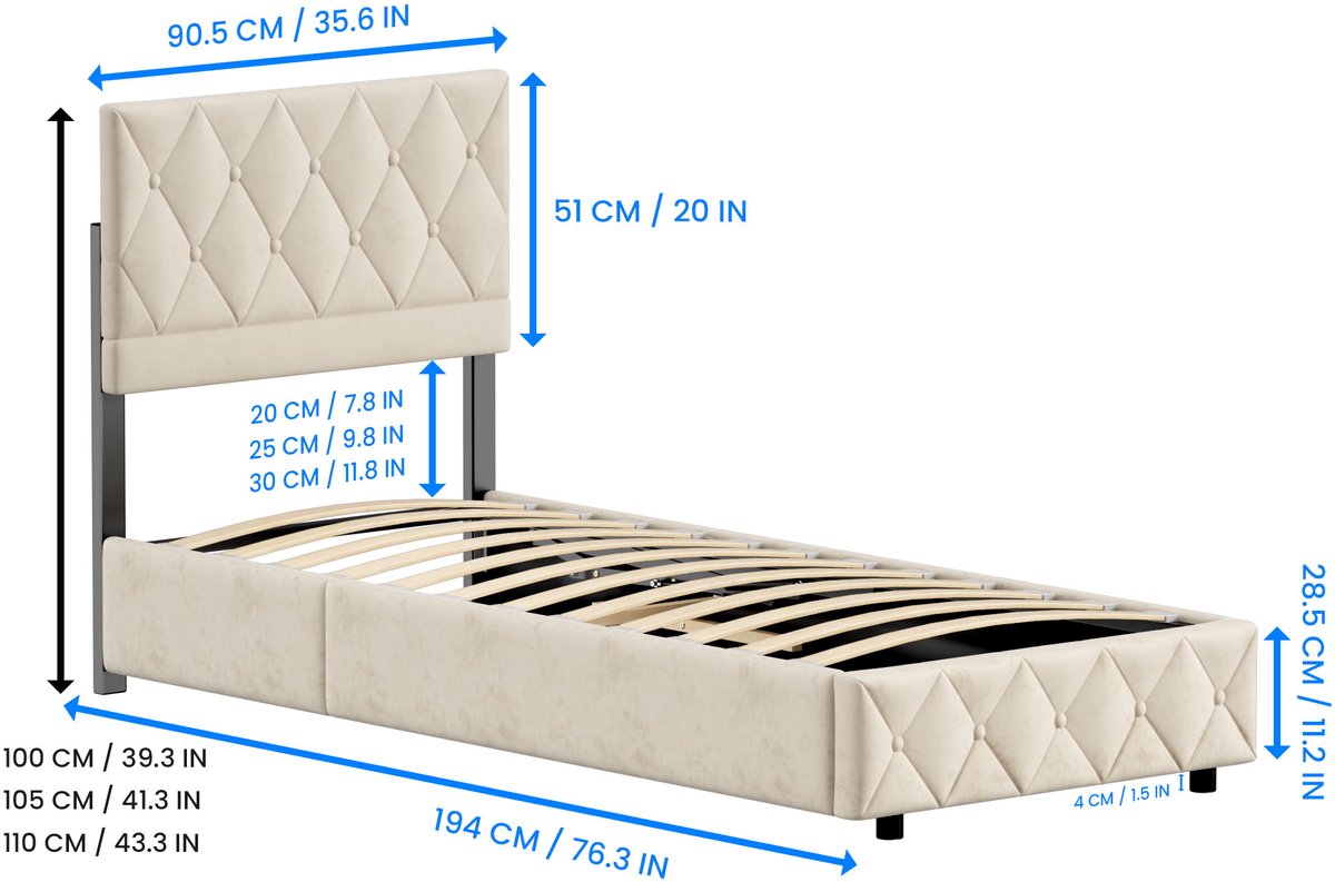 HAUSS HAUSS SPOLE Gestoffeerd Bed - afbeelding 3