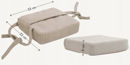 Flumi - Kinder Zitverhoger Kussen - Oxford Stof - Afneembare Wasbare Hoes - 33x33x9 cm - Zwart van Merkloos — afbeelding 4