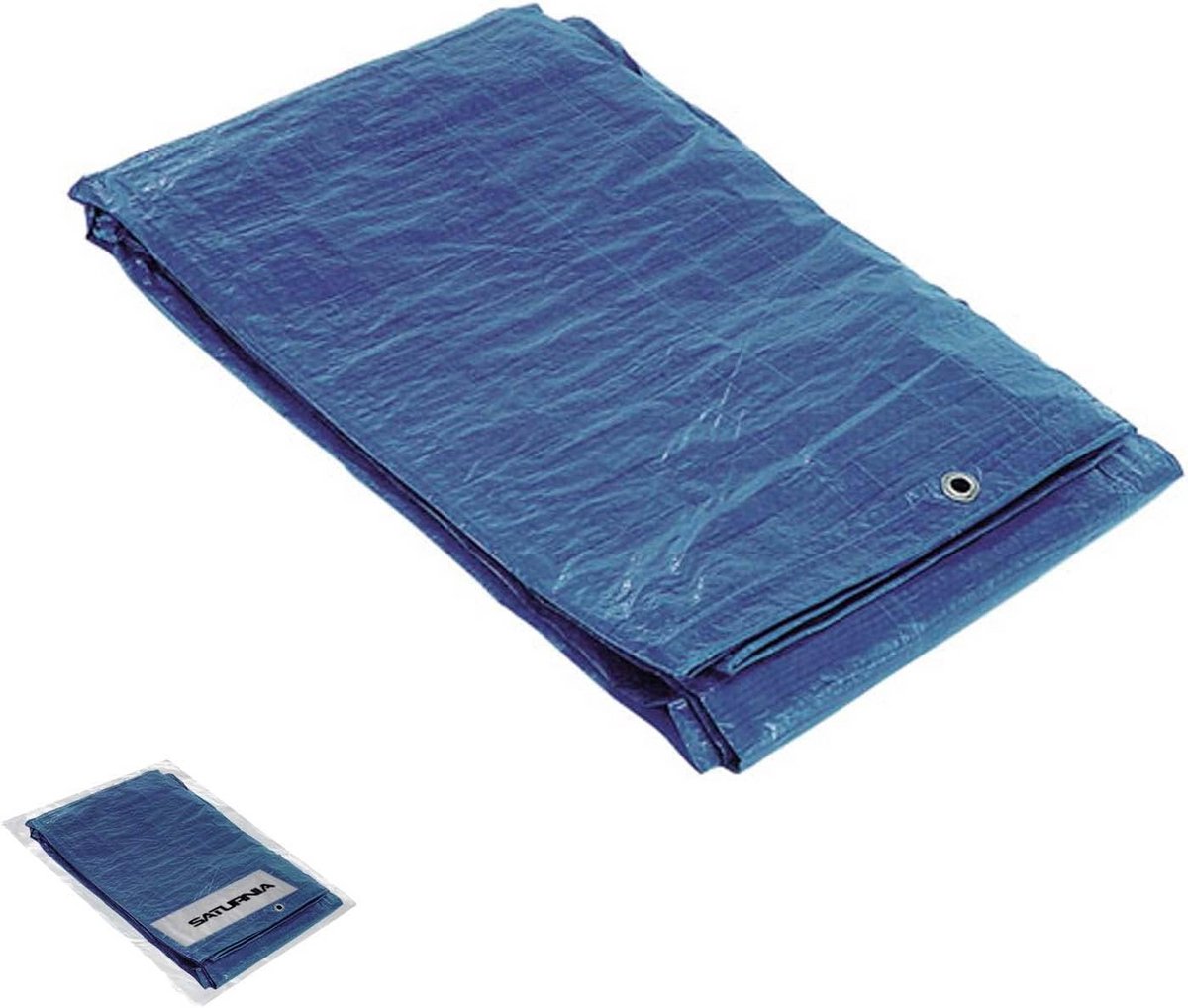 Waterdicht Dekzeil 4 x 5 m - Blauw met Versterkte Metalen Ogen