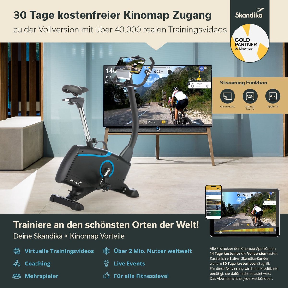 Skandika Atlantis Hometrainer Fiets - Hometrainers - afbeelding 2