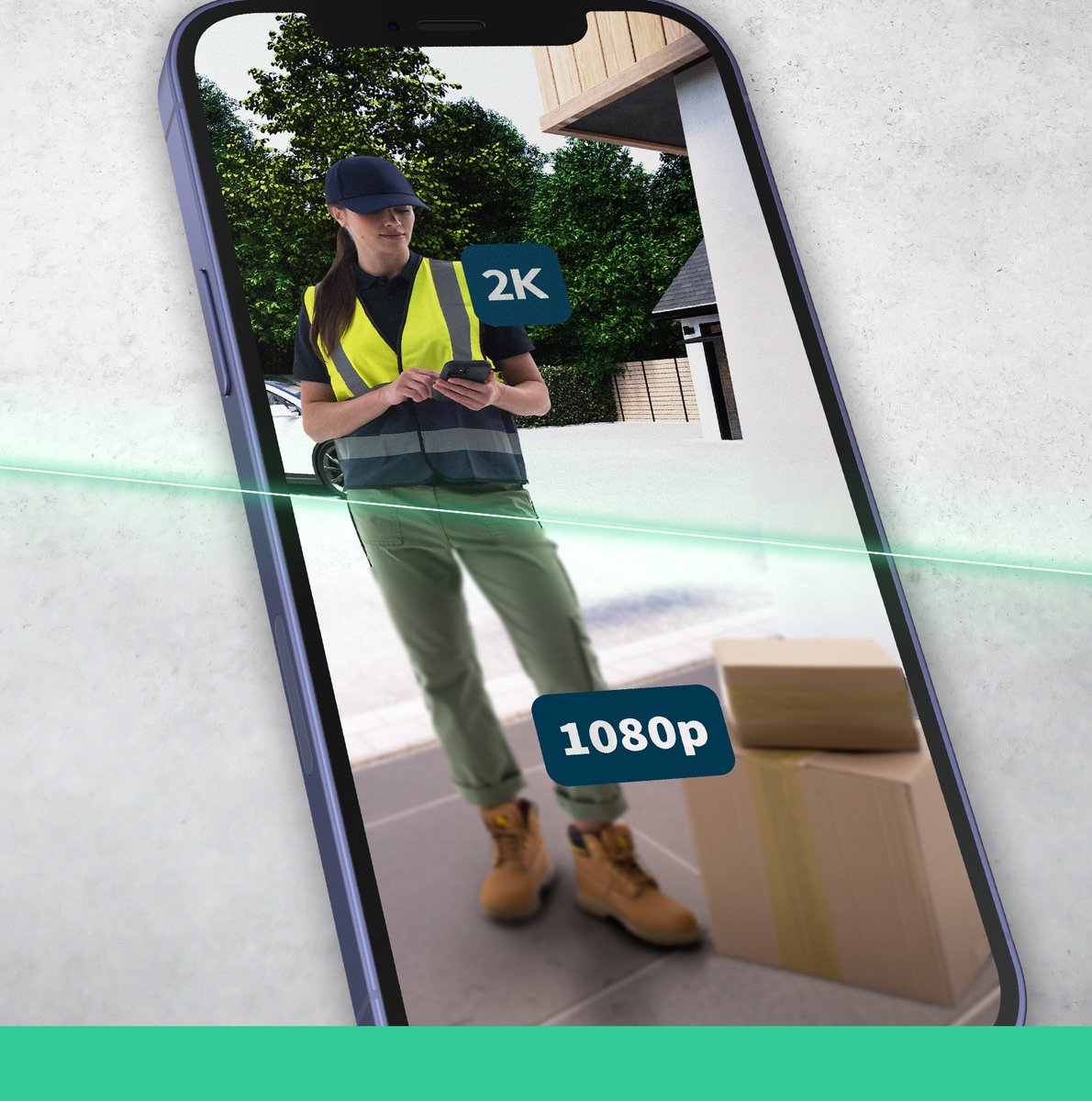 Arlo 2K draadloze video deurbel met camera & gong, 1 - afbeelding 3