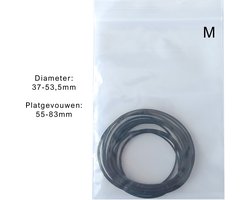 Set van 10 Vierkante Rubberen Aandrijf Riemen / Snaren voor Cassettedecks en Kinderspeelgoed - Middelgroot
