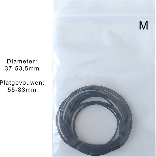 Set van 10 Vierkante Rubberen Aandrijf Riemen / Snaren voor Cassettedecks en Kinderspeelgoed - Middelgroot