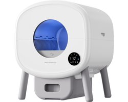 Zelfreinigende Kattenbak - Grote Capaciteit Automatische Kattenbak -XXL 95L -Electrische Kattenbak- Incl. App-Met Kattenbakmat en 3 rollen opvangzakjes