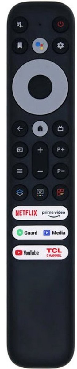 Vervangende TCL Afstandsbediening RC902V – Geschikt voor TCL Android TV / Mini-LED / QLED / 4K UHD Smart TV – Met Netflix, Prime Video & YouTube Sneltoetsen