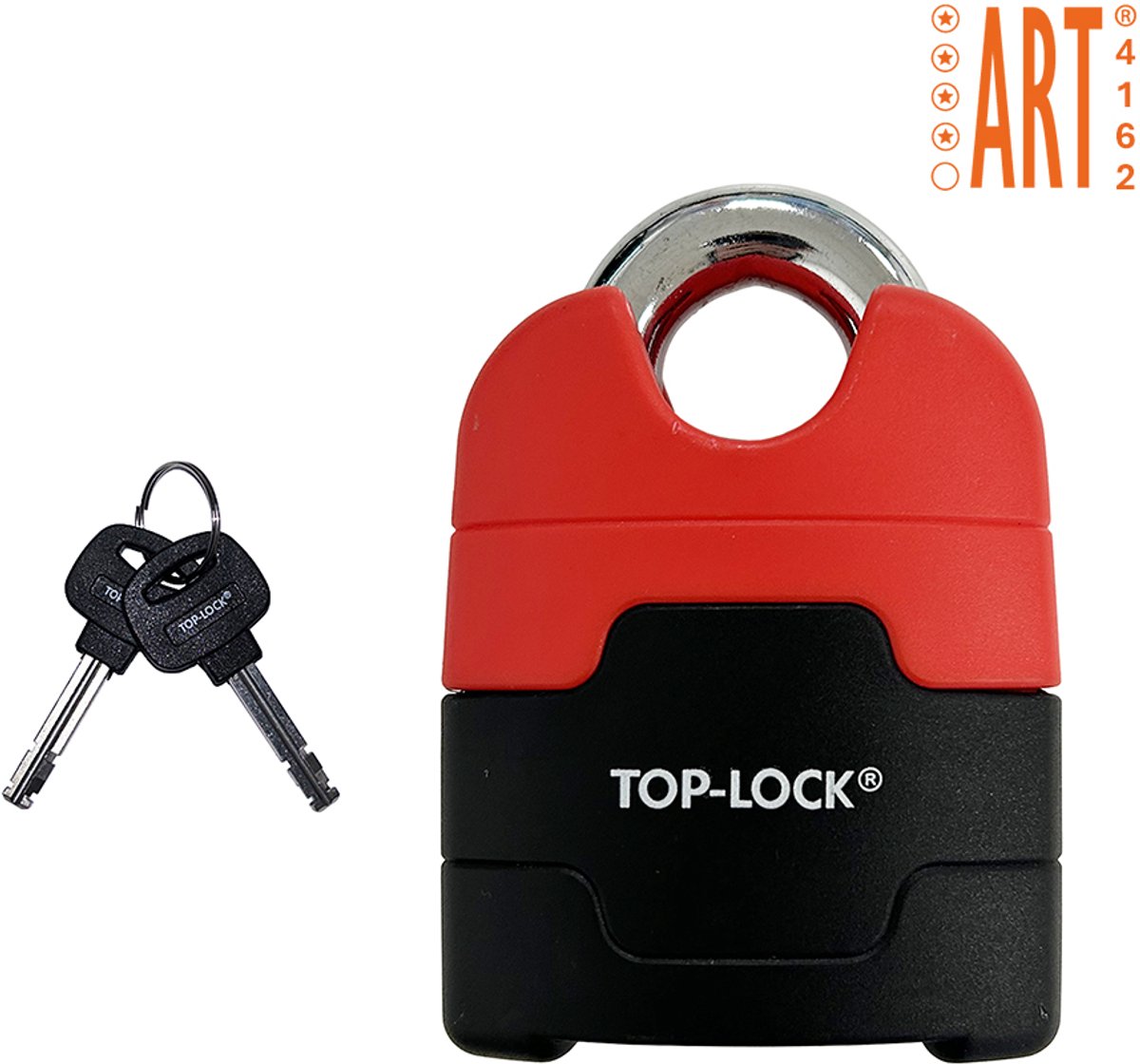TopLock - Scooter/motor Hangslot - ART4 - MBT4162 - Zwart/Rood