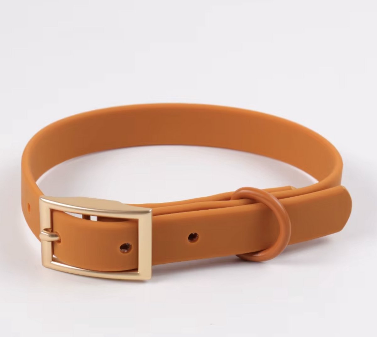 KadoDash - Siliconen Hondenhalsband Bruin – MAAT M - Sterk, Waterbestendig & Comfortabel