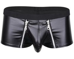 Afritsbare erotische slip heren - BDSM - Latex look - PU Leder - Boxer