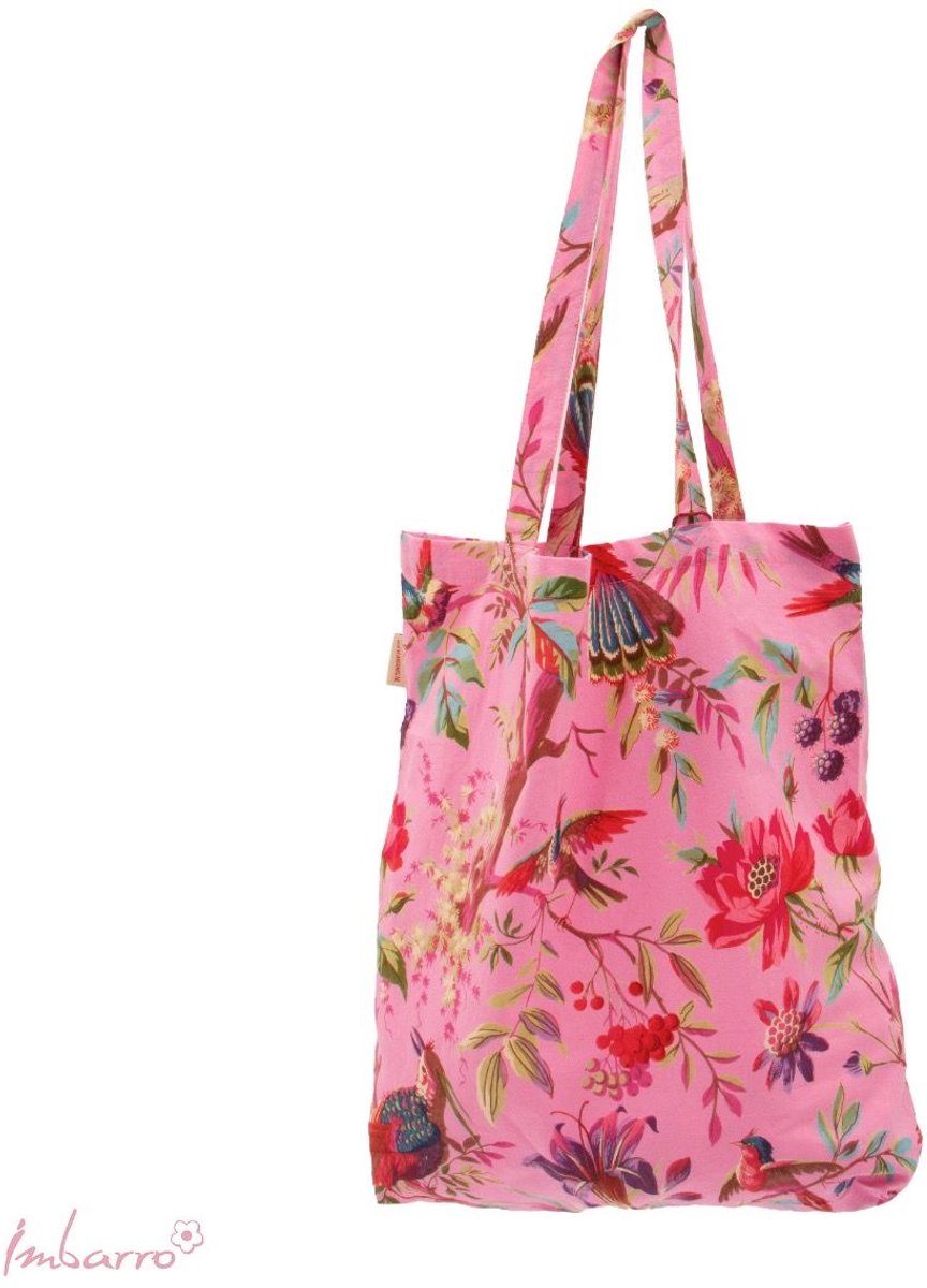 Imbarro Fashion & Home Easybag Paradise Bubblegum – Lichtgewicht Katoenen Tas – Roze – 45x50 cm