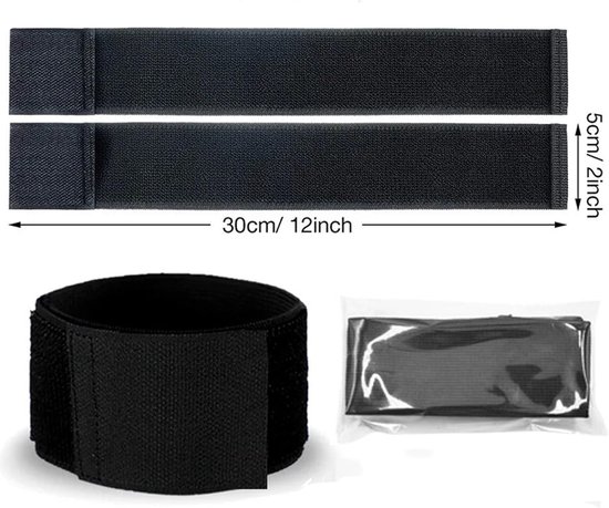 Broekklem - 2 paar - broekklemmen voor fietsers - sportband anti crash sportverband - broekklem op de fiets - Scheenbeschermers met verstelbare bandjes - broekclip fiets - broekklip voor fietsers - broekklem fiets - fiets broekklem - zwart van Merkloos — afbeelding 5