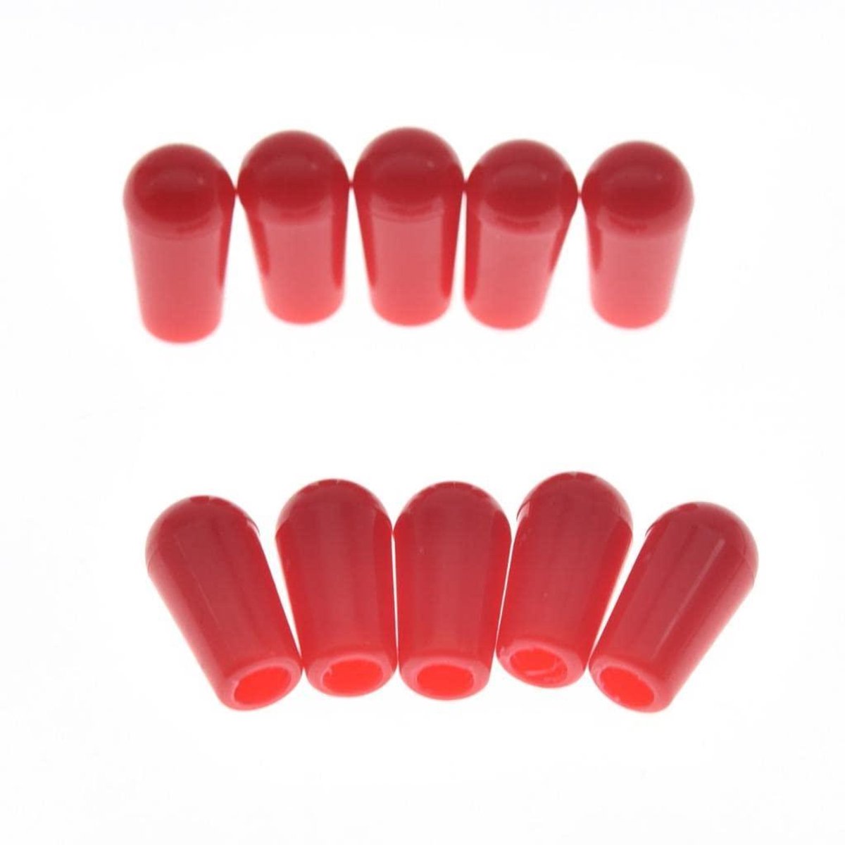 10-Pack Draad 3 Manier Tuimelschakelaar Cap Schakelaar Knop - Rood - Gitaar Onderdelen.