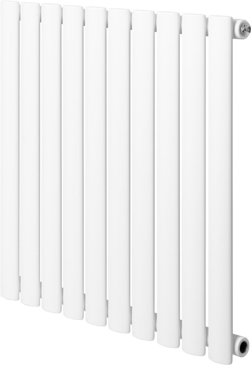 Ovale design radiator - 1 kolom - 600x600 mm - wit