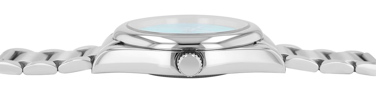 JUST Herenhorloge van roestvrij staal JU20169 Roestvrijstalen band, basic, kleurrijk, datum, Ø 41 mm, 10 ATM
