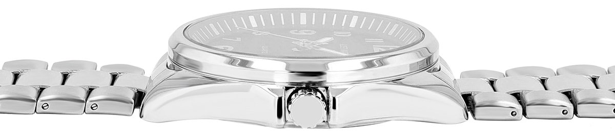 JUST WATCH Herenhorloge van roestvrij staal Netar roestvrijstalen armband, zilver, zwart of wit