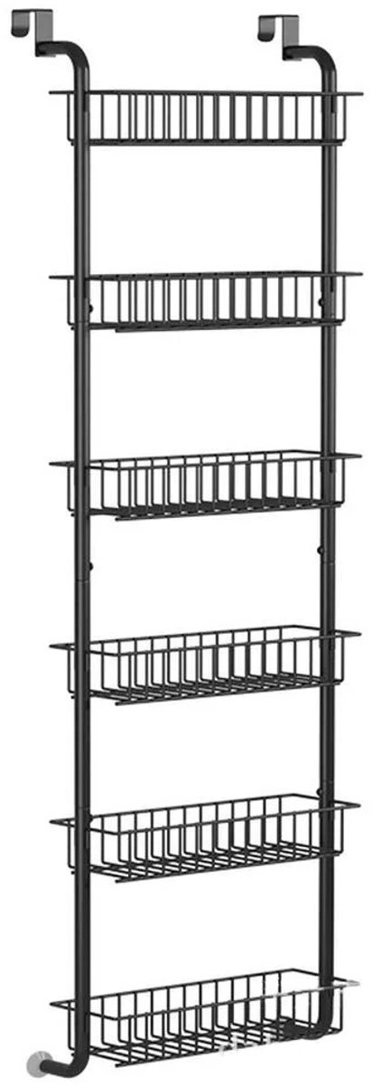 NordHaus Deur Organizer - Hangend Pantry Rek - 6-Laags Opbergrek - Ruimtebesparend - Staal - Eenvoudige Haakmontage