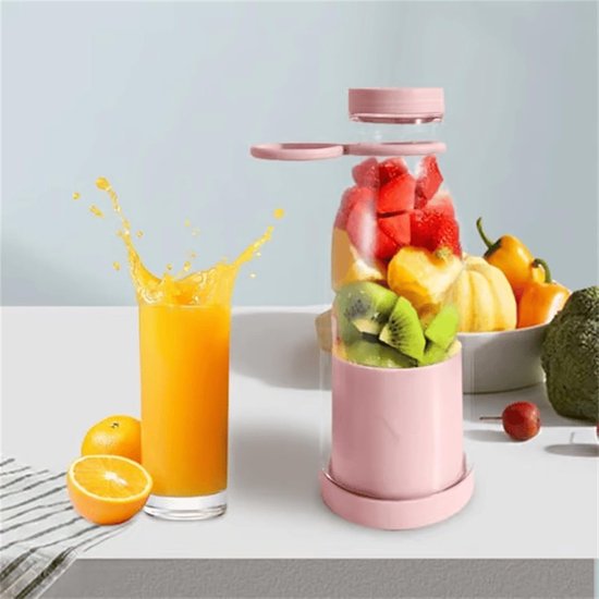 Draagbare Blender To Go - Mini Blender - Juice Maker - 420ml - Draadloze Smoothie Maker - USB Oplaadbaar - BPA-Vrij - Inclusief Reisbeker met Deksel - Compact & Lichtgewicht van Merkloos — afbeelding 2