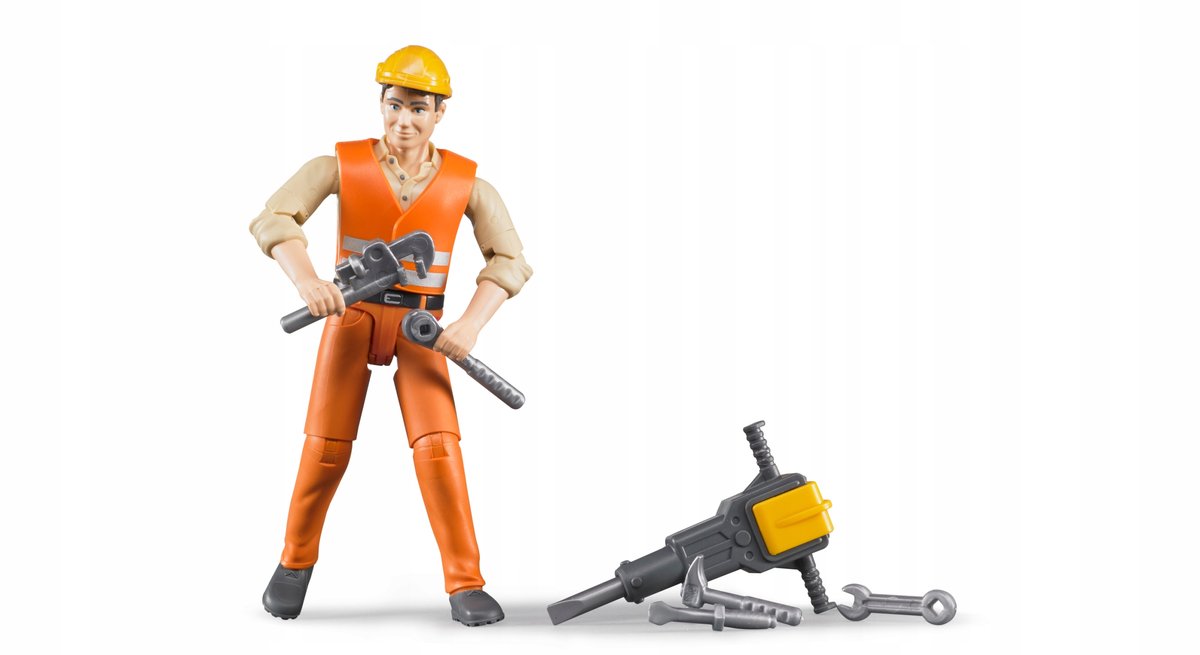 Bruder bworld Bouwvakker speelfiguur met accessoires