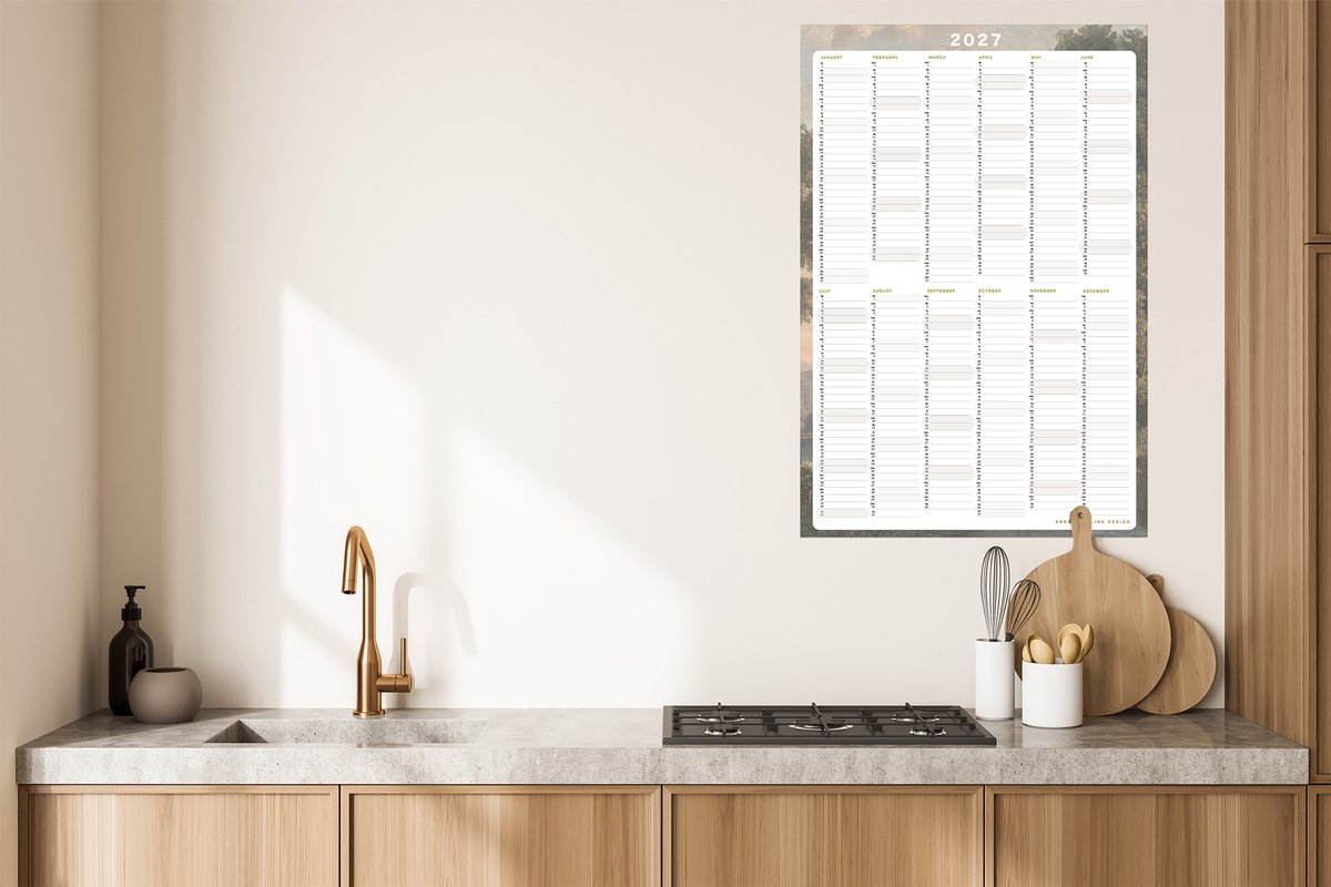 Jaarplanner 2027 Misty Dreamwood Color