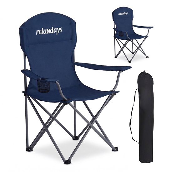 Campingstoel - 2 stuks - blauw