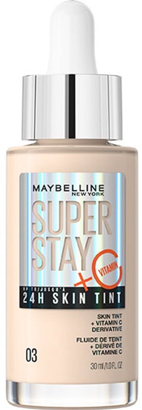 Maybelline New York Superstay 24H Skin Tint Bright Skin-Like Coverage – foundation – 03