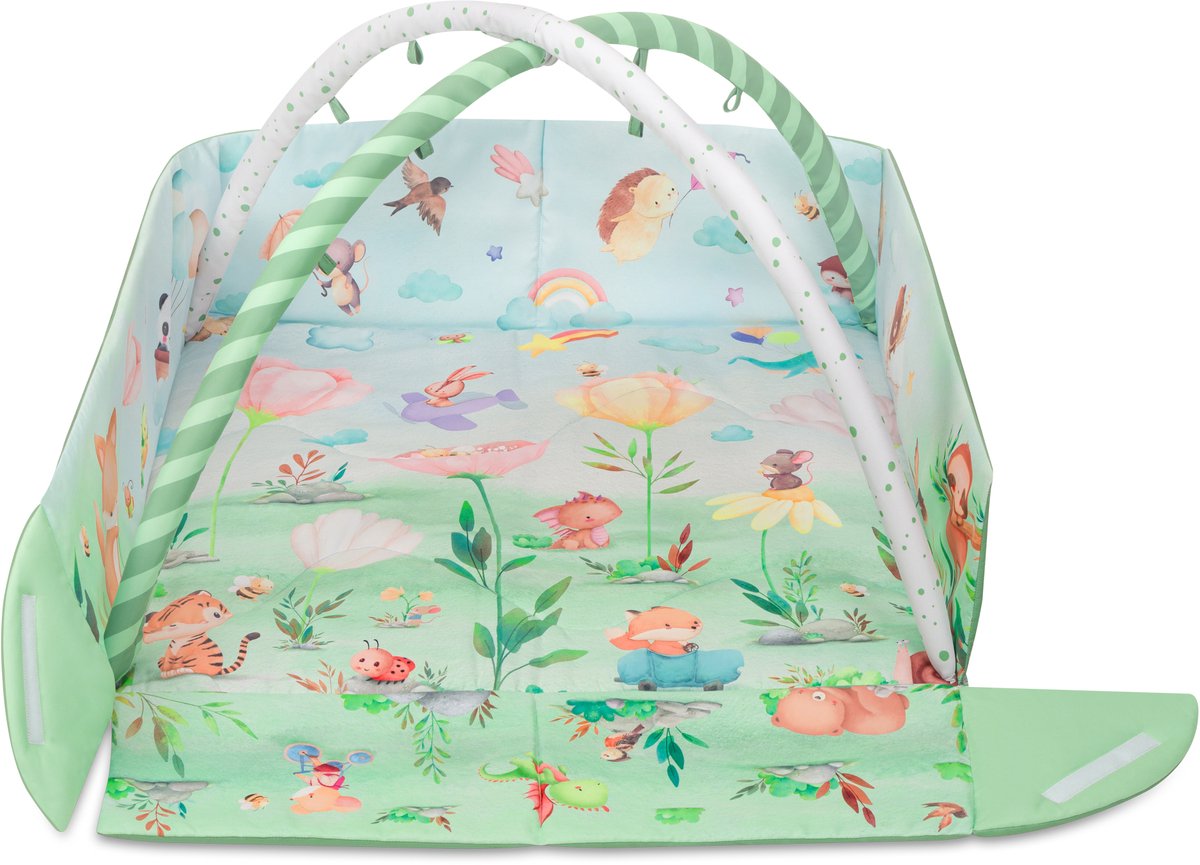 Lionelo Inga Multicolor – Multifunctionele Speelmat met Bogen – Speelkleed & Speelhek – 7 Sensorische Speeltjes – Baby Ontwikkeling & Motoriek — afbeelding 9