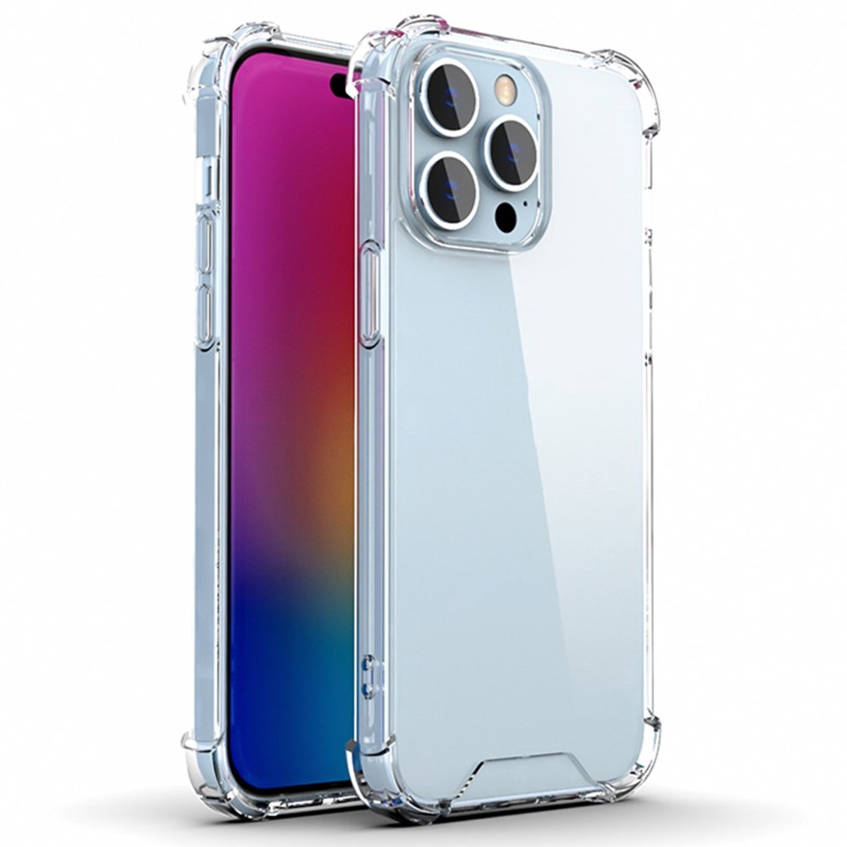 Geschikt voor iPhone 14 bumper case TPU + acryl - transparant