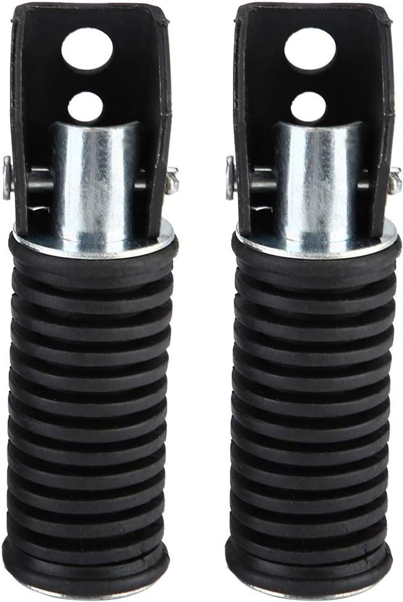 Motorfiets Voetsteunen - Passagier Pedalen - Comfortabel Rijden - Antislip Rubber Grip - 13 x 75 cm - Zwart