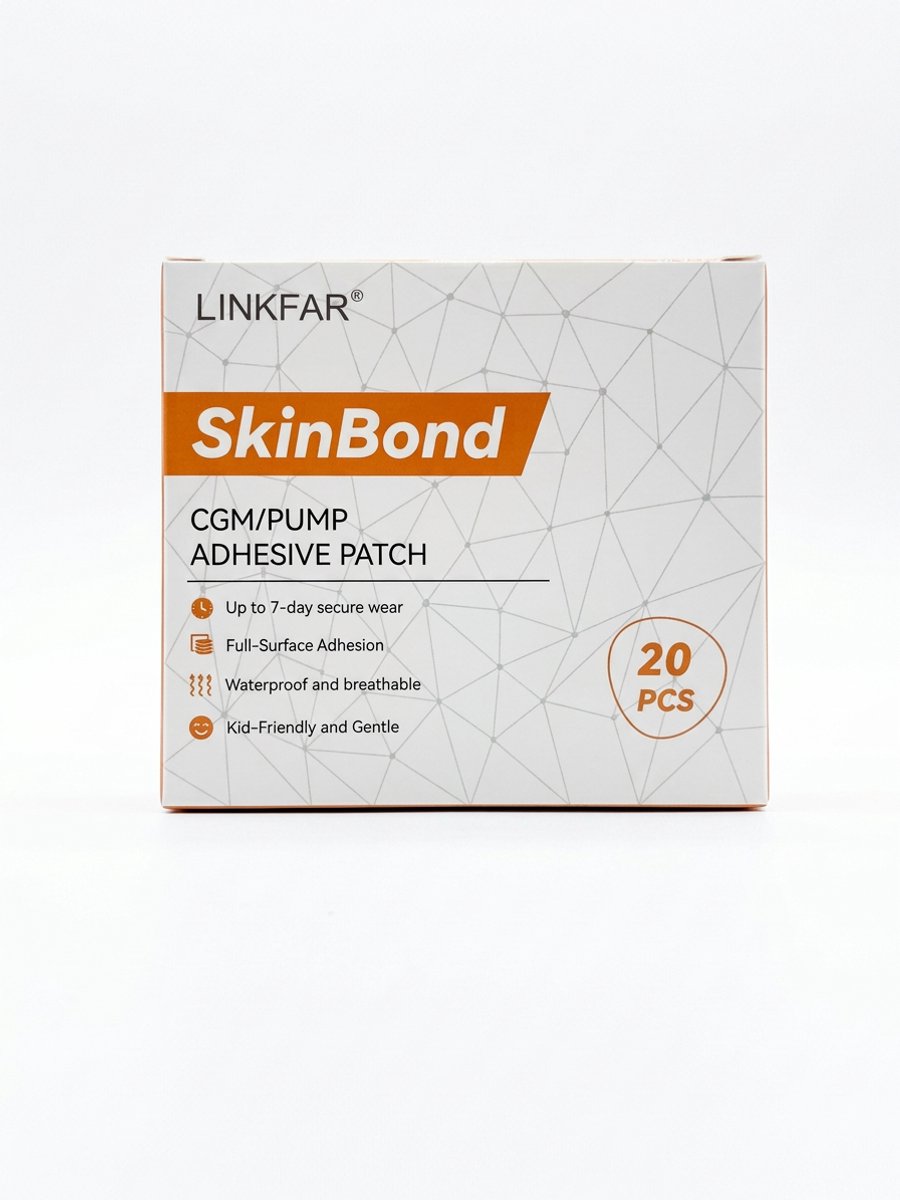 Linkfar -Skin Bond CGM Adhesive patch - Dino print - Libre 2/ Libre 3/ Dexcom G6 / Dexcom G7/ ADDEX X