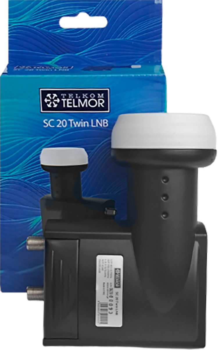 Telkom Telmor SC-20 - Twin LNB Konwerter - Hoge Kwaliteit - Tweevoudige Aansluiting