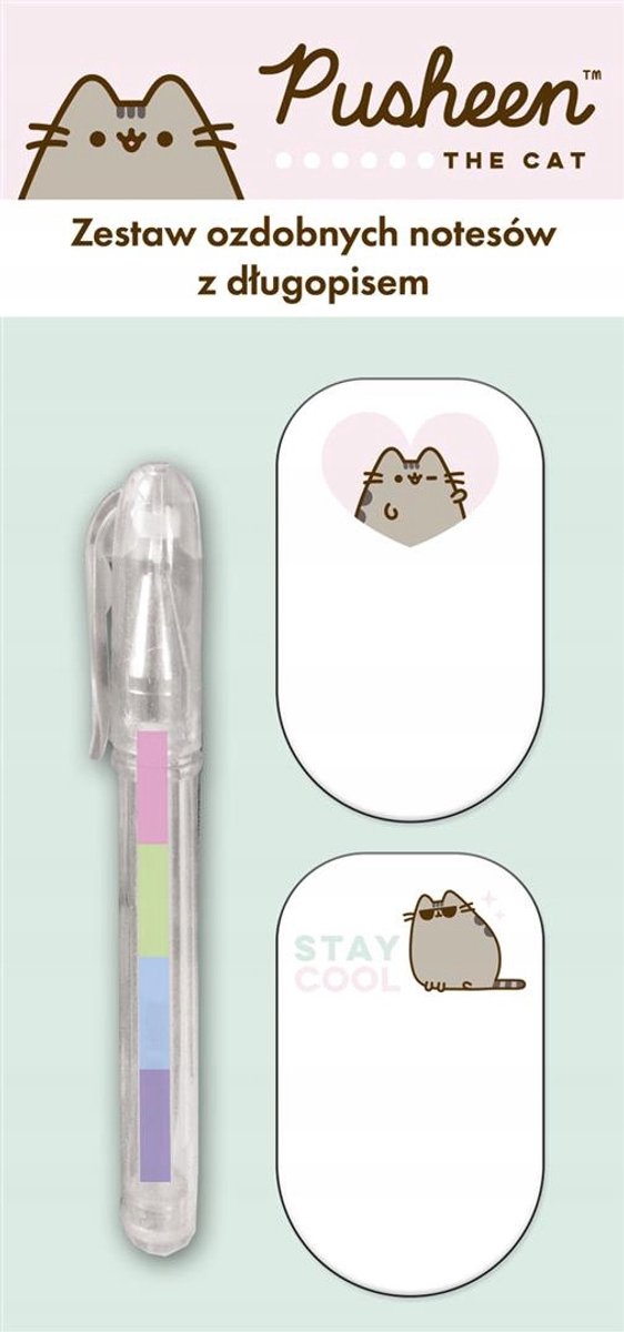 Majewski Pusheen - Schrijfwarenset - Mini Gelpen - Pastelkleuren - Samoprzylepne Notes
