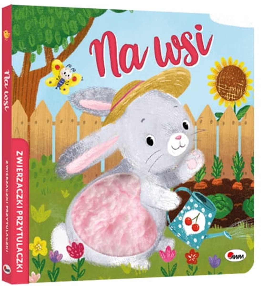 AWM Zwierzaczki Przytulaczki Serie - Kartonnen Boeken - Boerderijdieren - Sensorische Ontwikkeling - Wiersjes