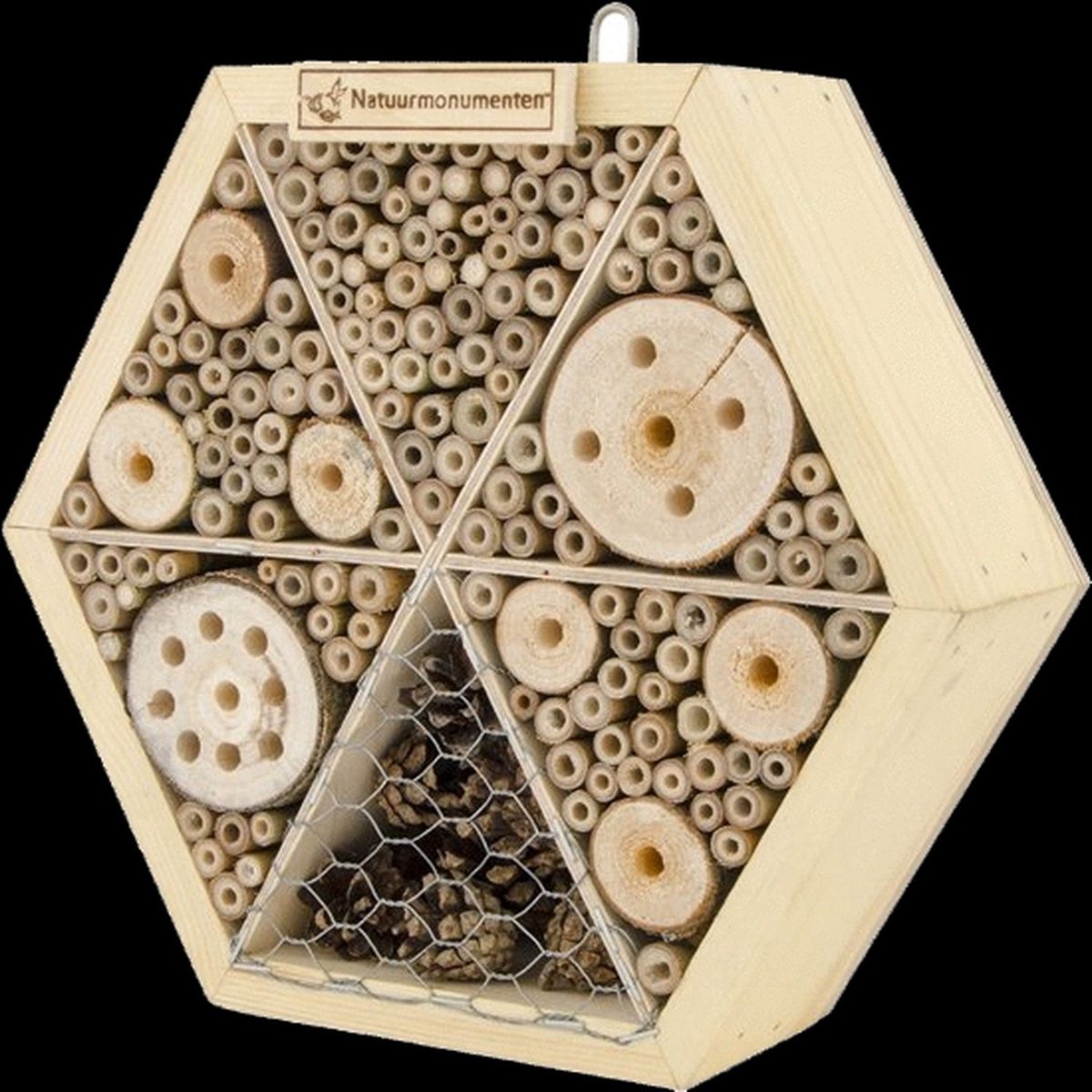 Natuurmonumenten Insectenhuis Zeshoek - Nestkast - 25x8x25 cm Medium — afbeelding 4