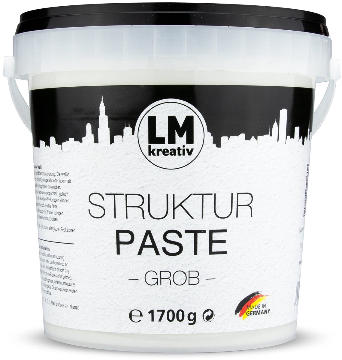 LM-Kreativ acryl modelleerpasta – grofkorrelig – natuurwit – 1,7 kg