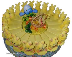 Traktatie taart 20 doosjes paaseitjes in paastaart uitdeeldoosjes paasfeest