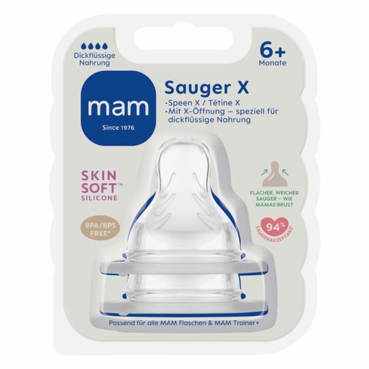 MAM Flesspeen Maat X 6+ mnd 2 stuks