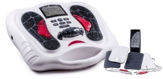 BioEnergiser Circulation Maxx Leg Revitaliser Bloedcirculatieapparaat - Voetmassage Spiersimulatie - Verbeter de bloedsomloop in benen en voeten - Ems/Tens apparaat leg trainer, spierstimulatie, incl. gel pads voor massage schouders en rug