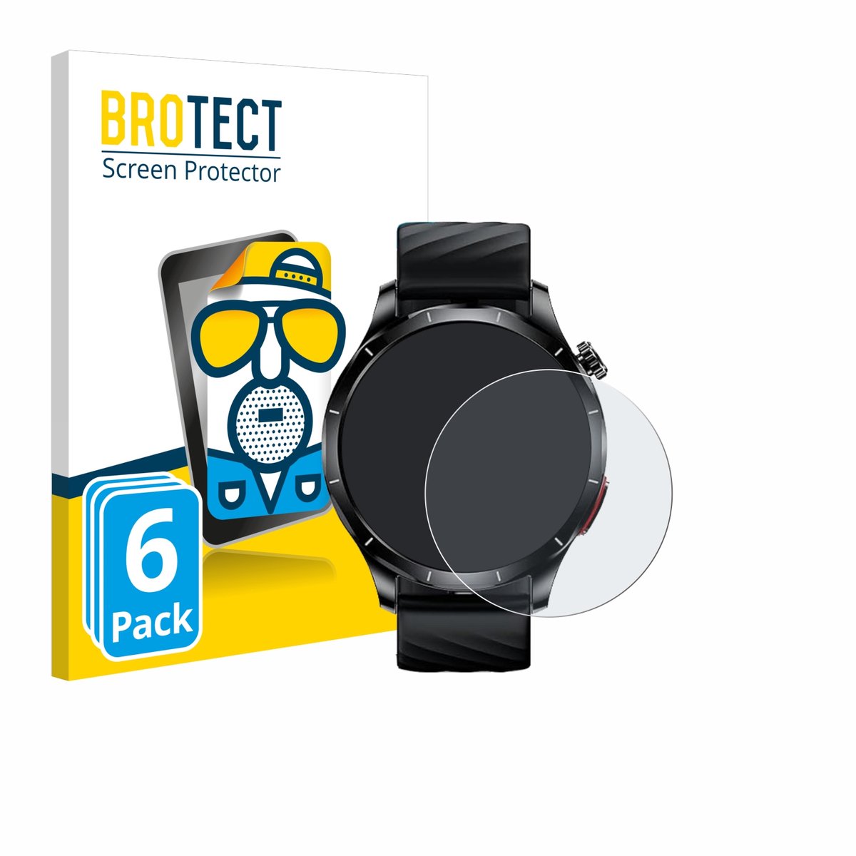 BROTECT - Screenprotector voor Lgnitek Aegis S1 1.43" - Folie Beschermfolie matte 6 Stuks